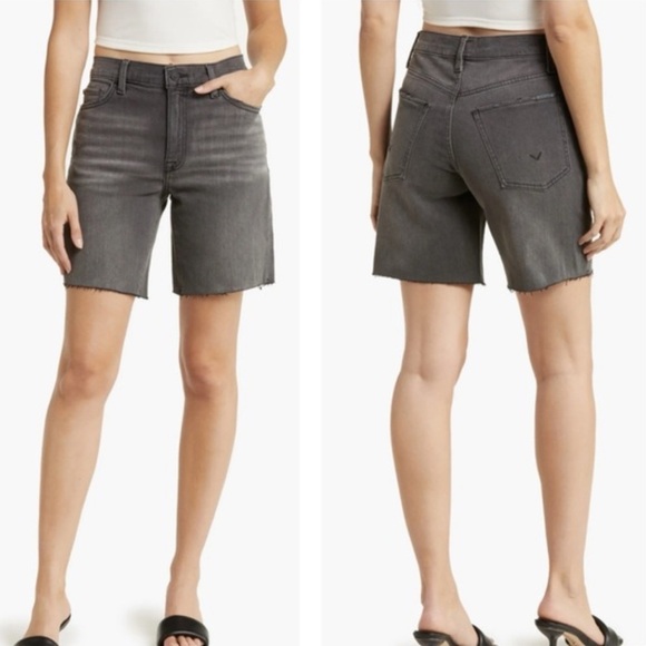NWT Hudson Jada passage high rise denim shorts size 31 raw hem 8”inseam - Picture 1 of 13